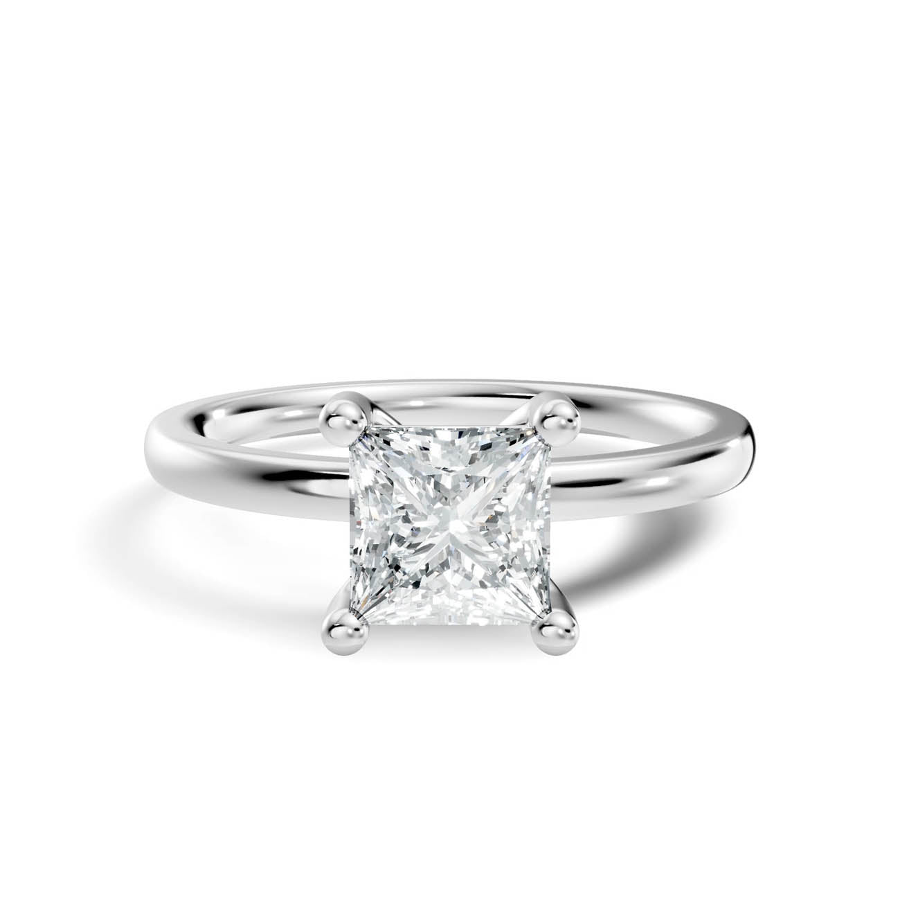 1.00 Ct. Princess Cut Diamond Solitaire Ring (21-e copy) 10