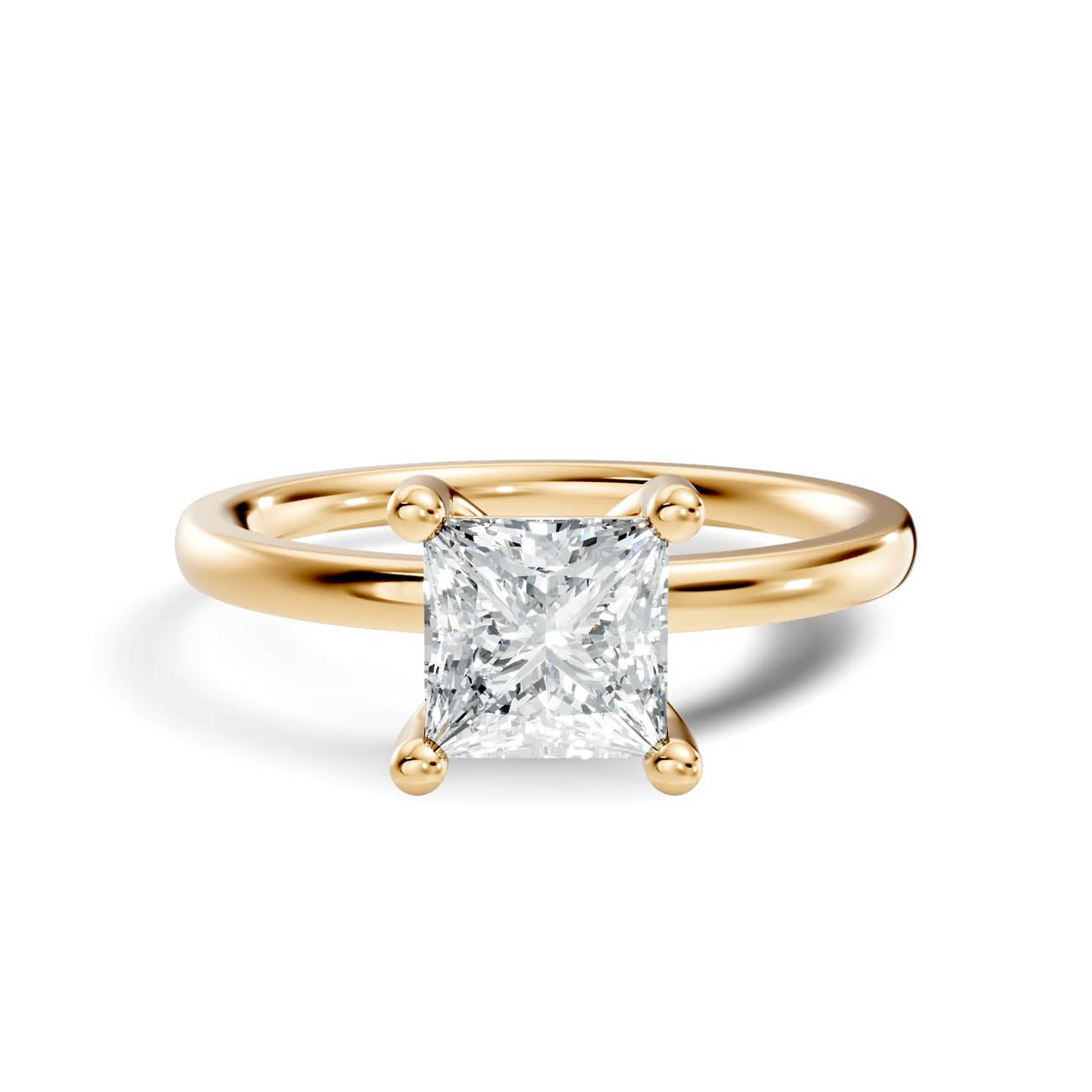 1.00 Ct. Princess Cut Diamond Solitaire Ring (21-e copy) 3