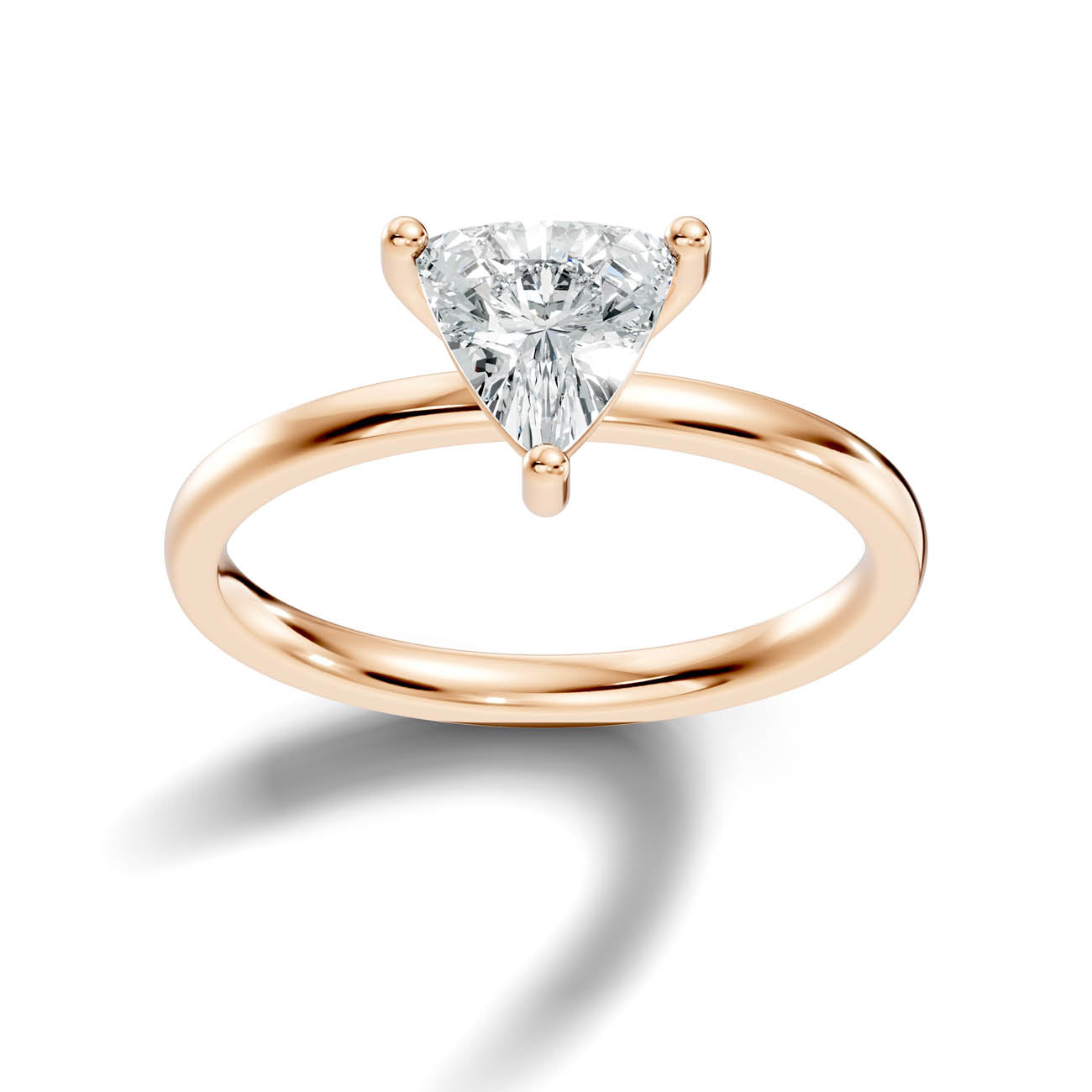 1.00 Ct. Trillion Cut Diamond Solitaire Ring with Three-Prong Setting (21-g copy) 7