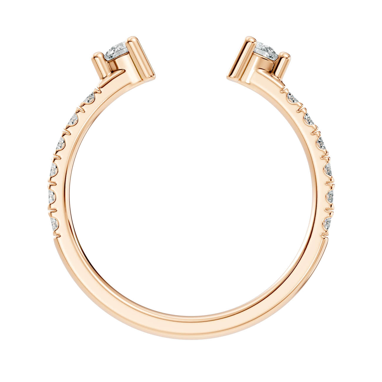 .34 Ct. Open Cuff Pear Diamond Ring with Pavé Accents (24-a) 5