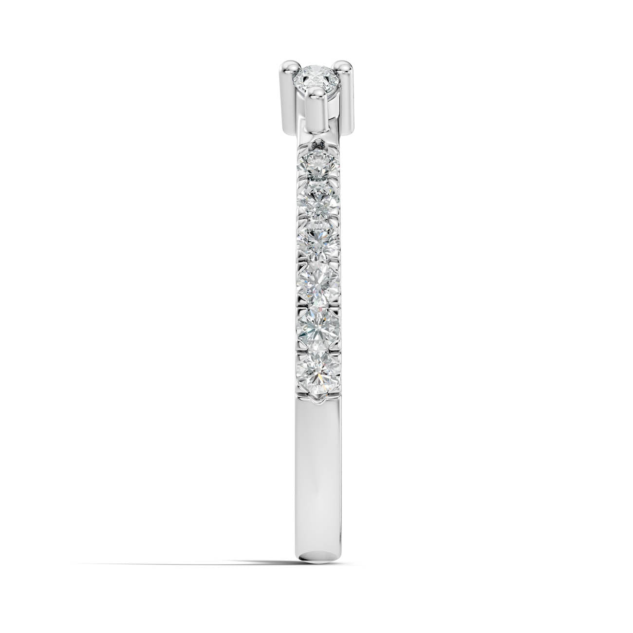.34 Ct. Open Cuff Pear Diamond Ring with Pavé Accents (24-a) 12
