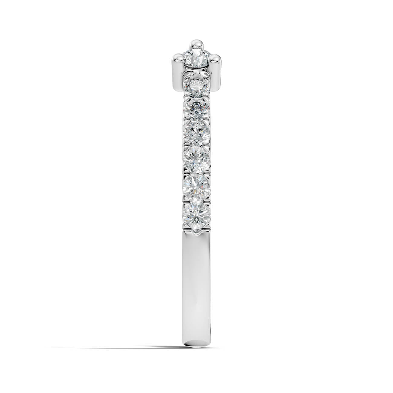 .34 Ct. Open Cuff Diamond Ring with Pavé Accents and Dual Four-Prong Settings (24-c) 12