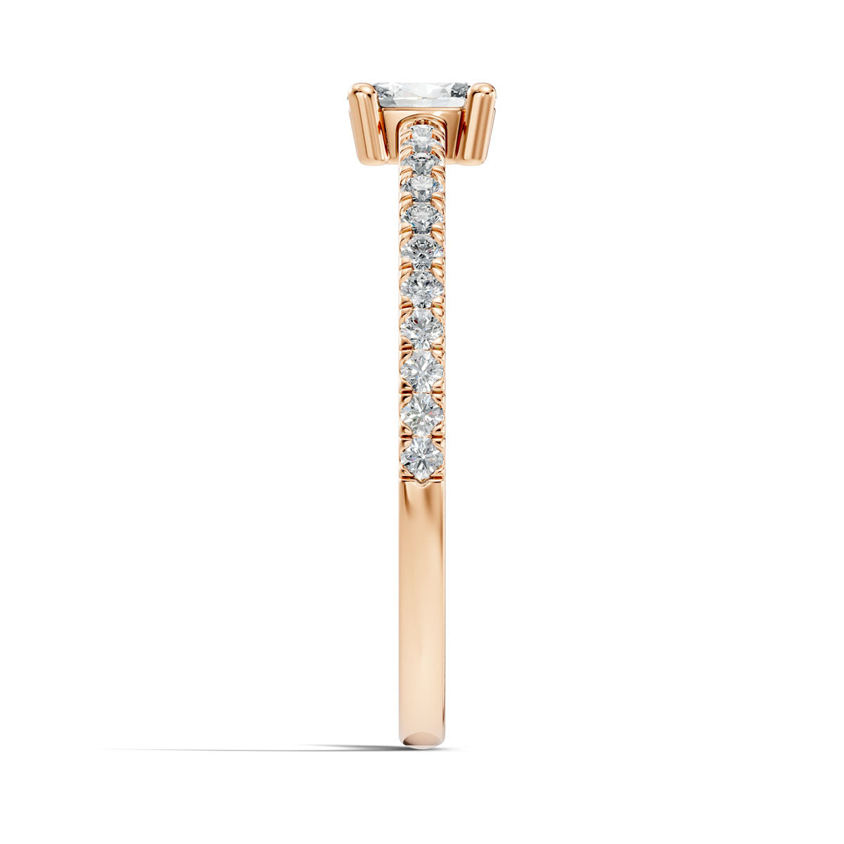 .30 Ct. Oval Diamond Engagement Ring with Pavé Band (ja7-a) 12