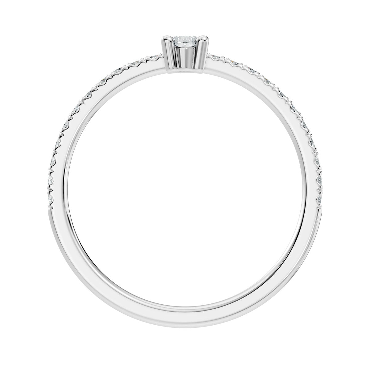 .30 Ct. Oval Diamond Engagement Ring with Pavé Band (ja7-a) 6
