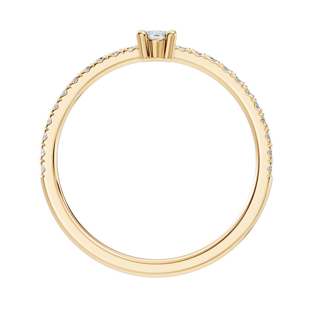 .30 Ct. Oval Diamond Engagement Ring with Pavé Band (ja7-a) 4