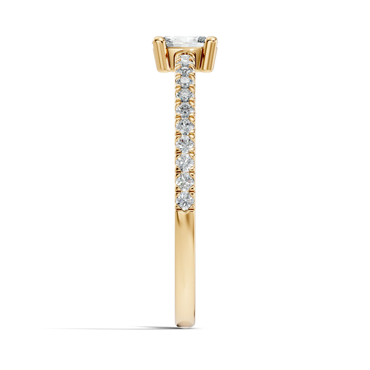 .30 Ct. Oval Diamond Engagement Ring with Pavé Band (ja7-a) 5