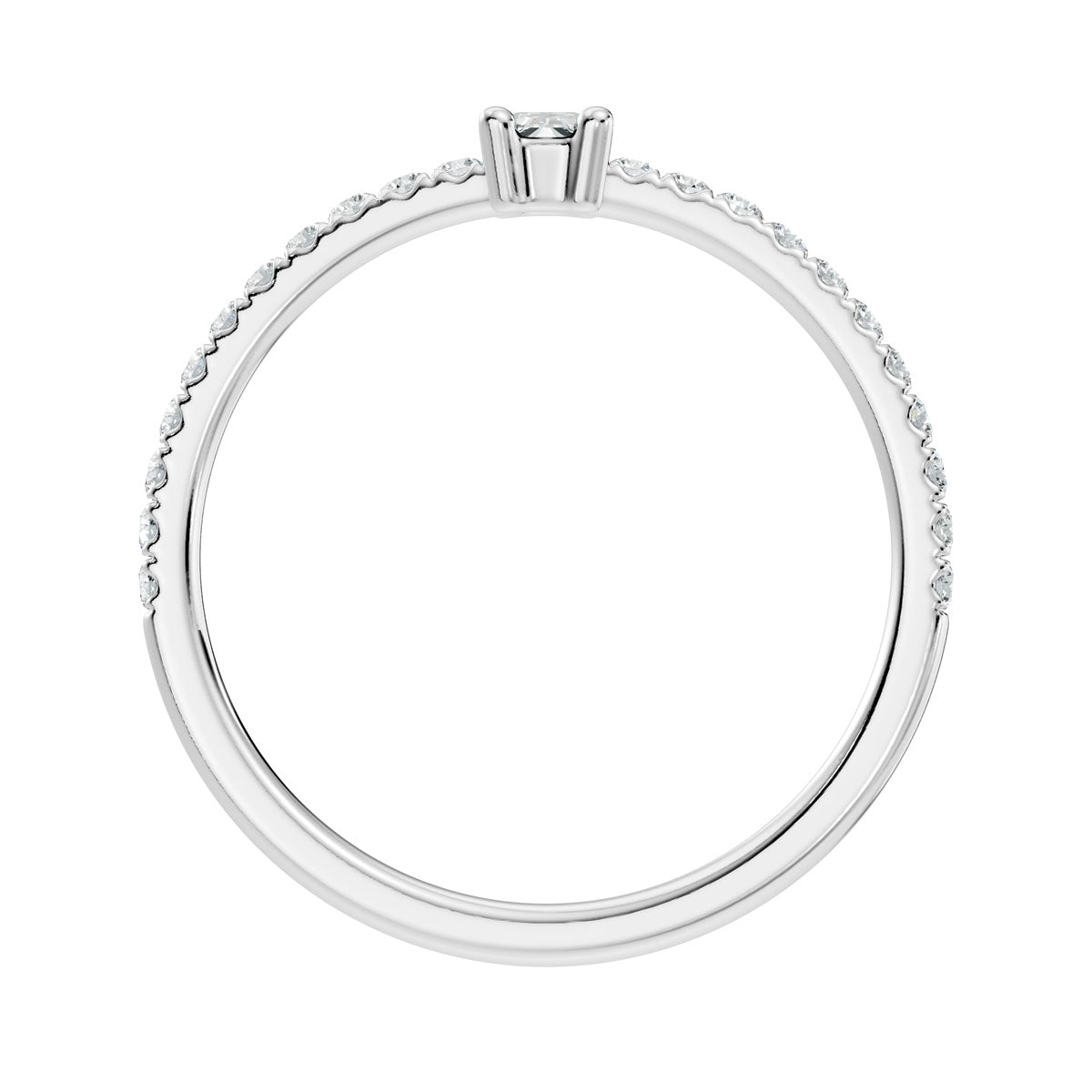 .30 Ct. Emerald Cut Diamond Engagement Ring with Pavé Band (ja7-d) 11