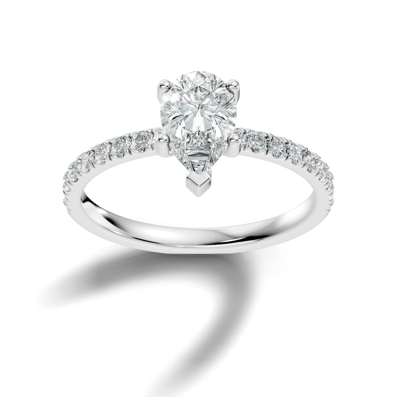 .50-1.50 Ct. Pear Cut Diamond Pavé Engagement Ring (ja11-e)
