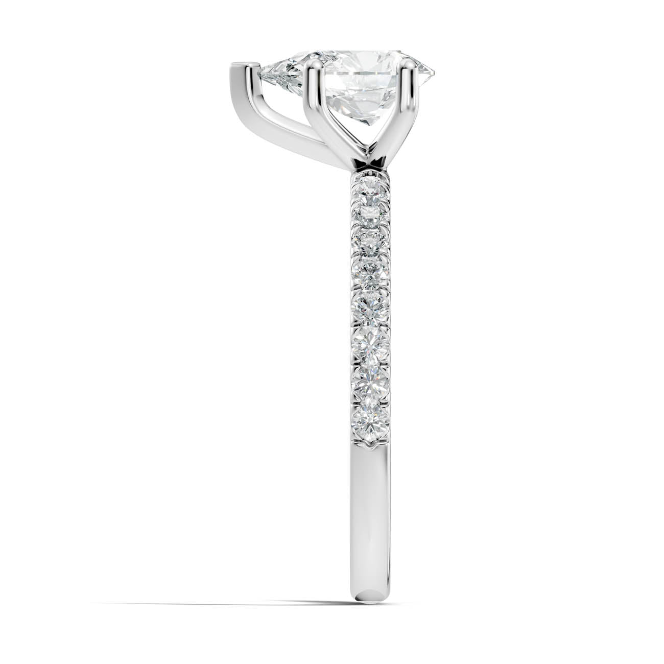.50-1.50 Ct. Pear Cut Diamond Pavé Engagement Ring (ja11-e) 12