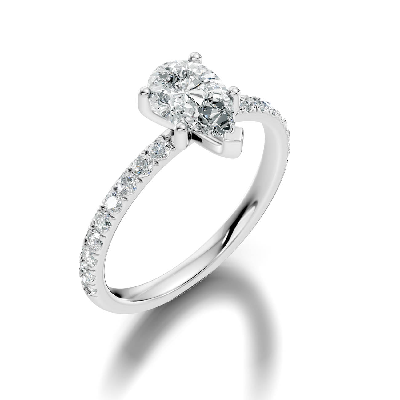 .50-1.50 Ct. Pear Cut Diamond Pavé Engagement Ring (ja11-e) 13