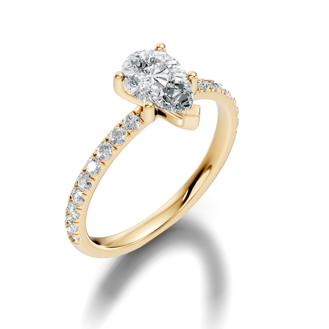 .50-1.50 Ct. Pear Cut Diamond Pavé Engagement Ring (ja11-e)