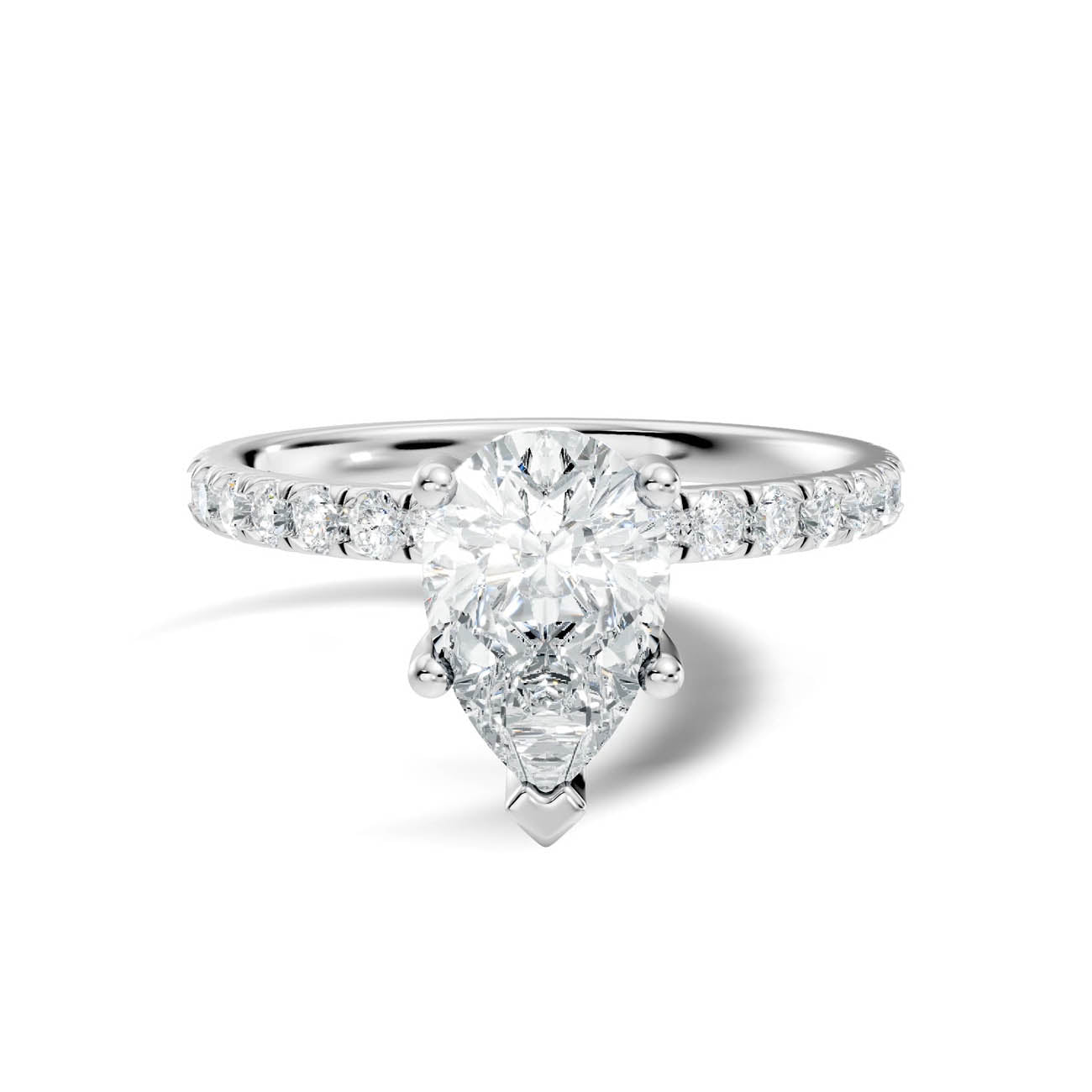 .50-1.50 Ct. Pear Cut Diamond Pavé Engagement Ring (ja11-e) 10