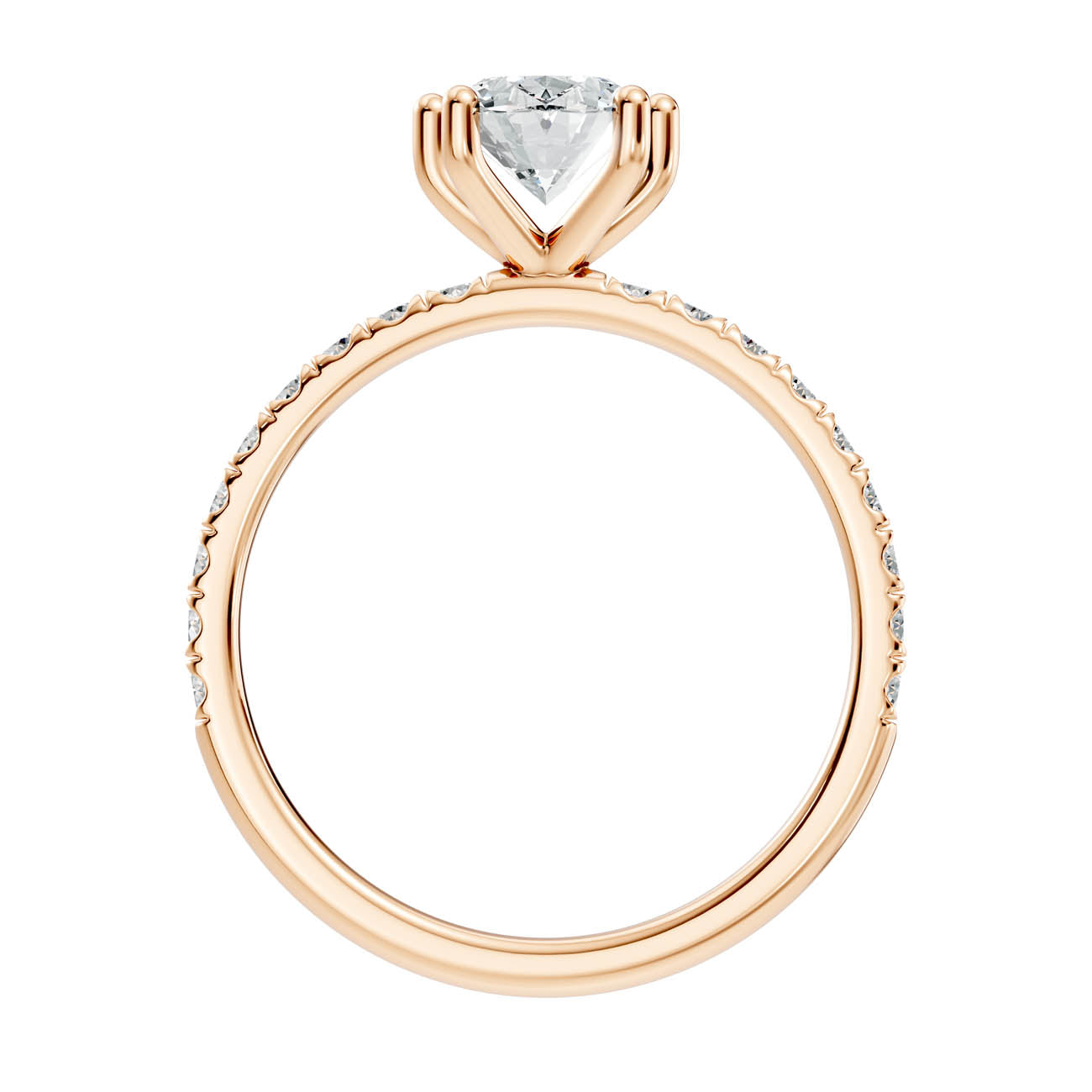 .50-1.50 Ct. Oval Diamond Engagement Ring with Pavé Band (ja12-b) 5