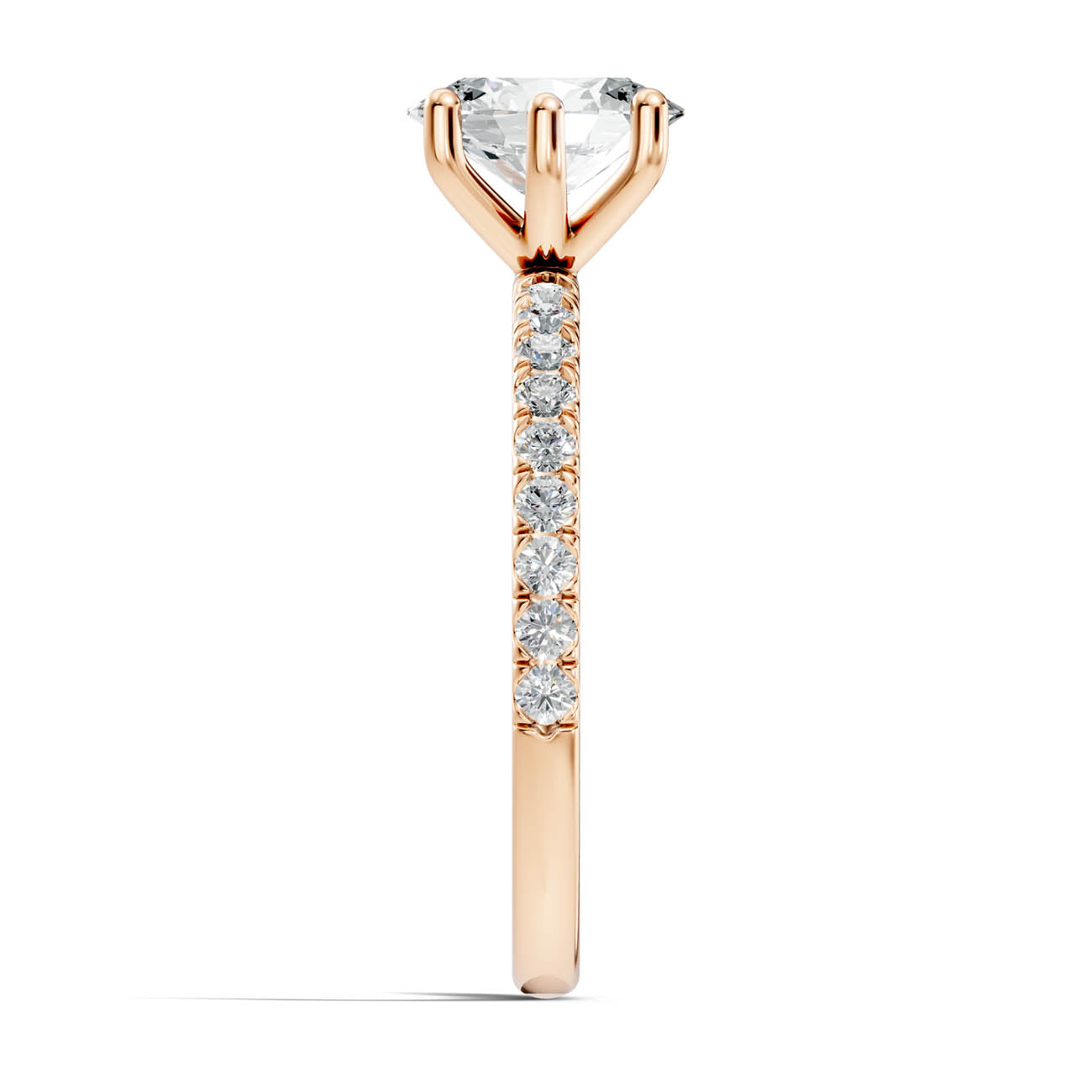 .50-1.50 Ct. Oval Diamond Engagement Ring with Pavé Band (ja12-b) 8