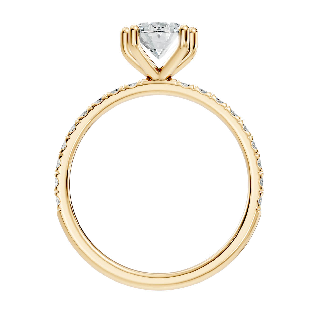 .50-1.50 Ct. Oval Diamond Engagement Ring with Pavé Band (ja12-b) 14