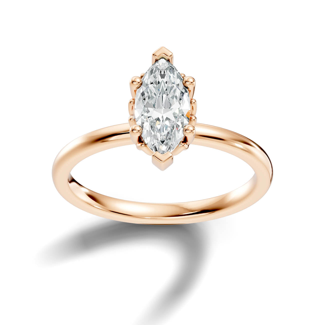 .50-1.50 Ct. Classic Marquise Diamond Solitaire Ring with Six-Prong Setting (ja13-d copy) 7