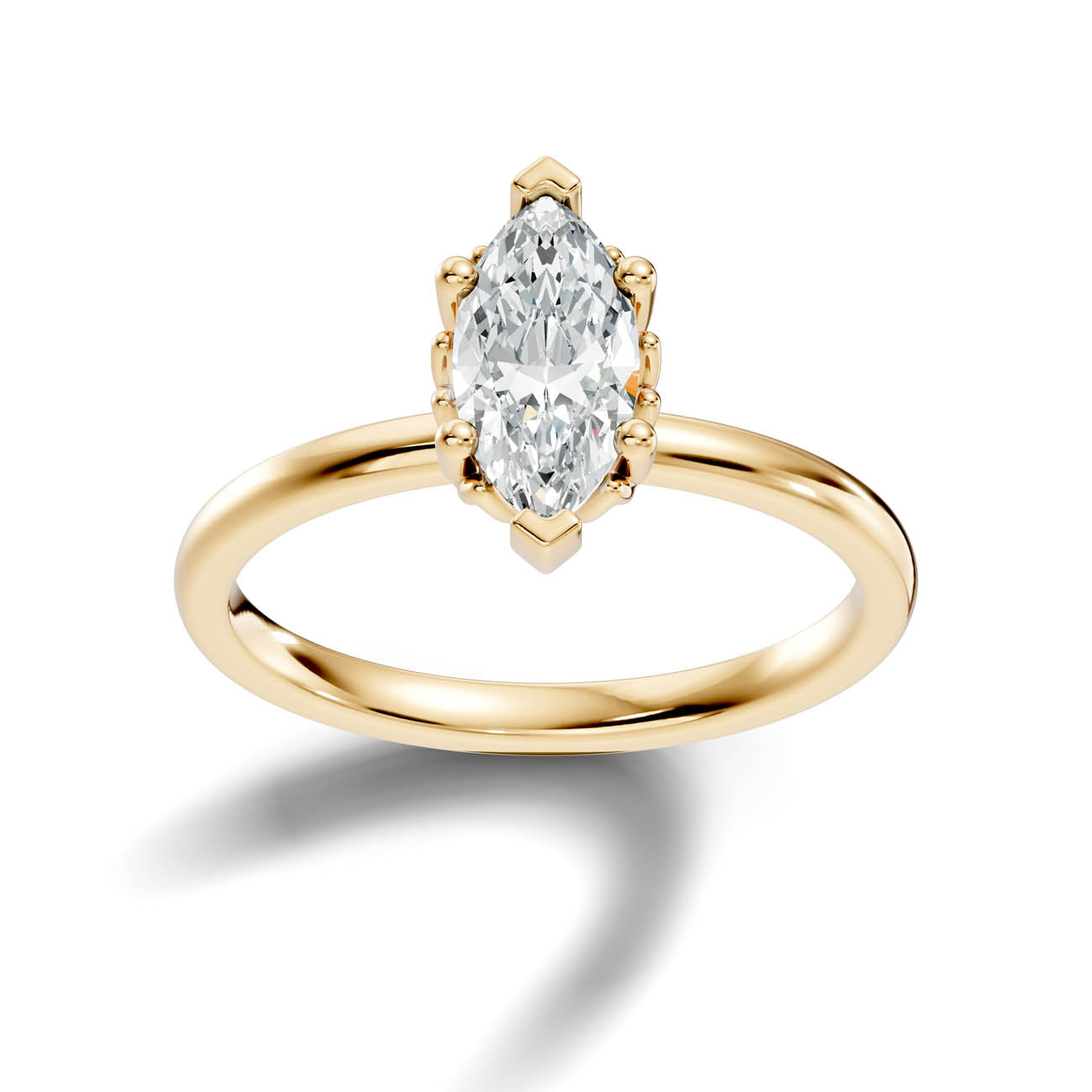 .50-1.50 Ct. Classic Marquise Diamond Solitaire Ring with Six-Prong Setting (ja13-d copy) 4