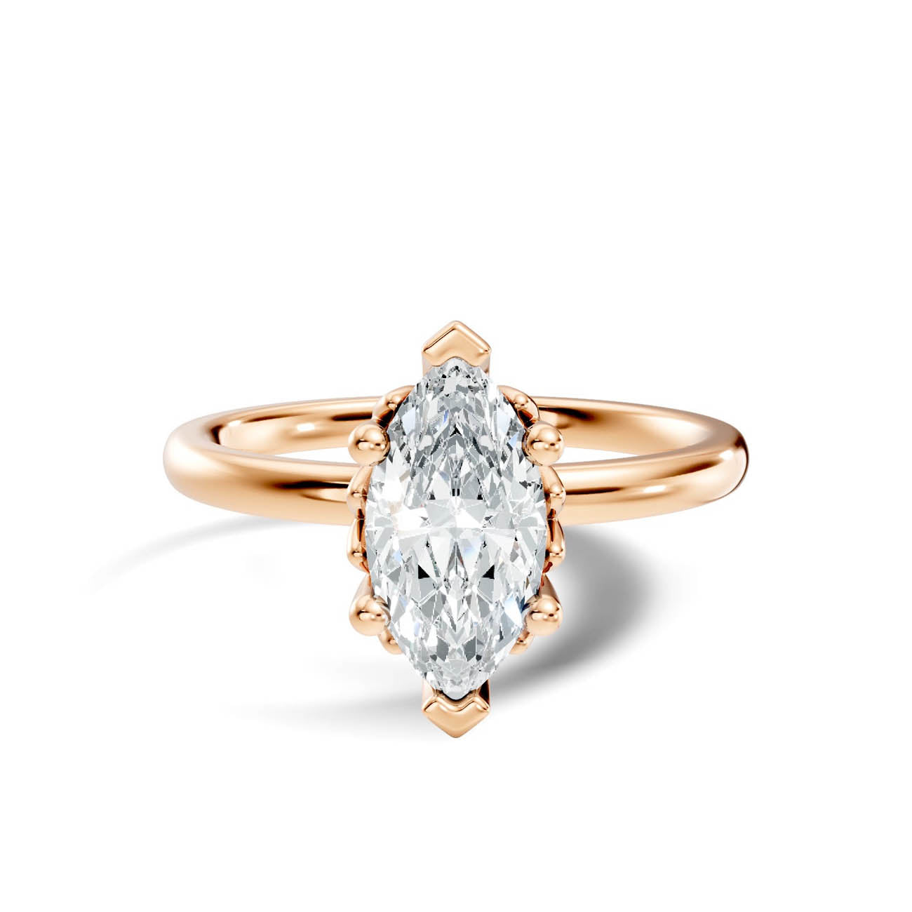 .50-1.50 Ct. Classic Marquise Diamond Solitaire Ring with Six-Prong Setting (ja13-d copy) 6