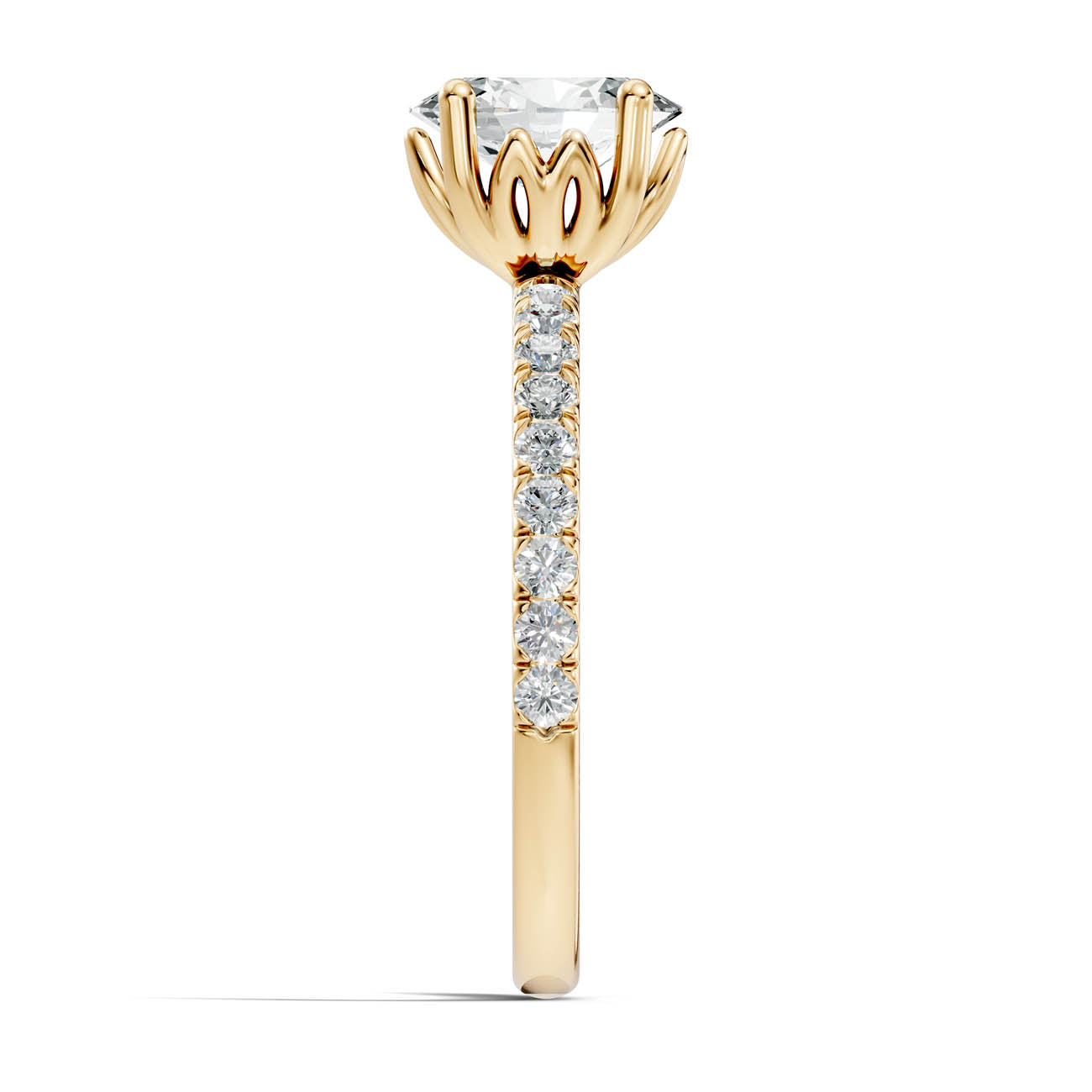 .50-1.50 Ct. Oval Diamond Ring with Pavé Band and Prong Setting (ja13-e) 15