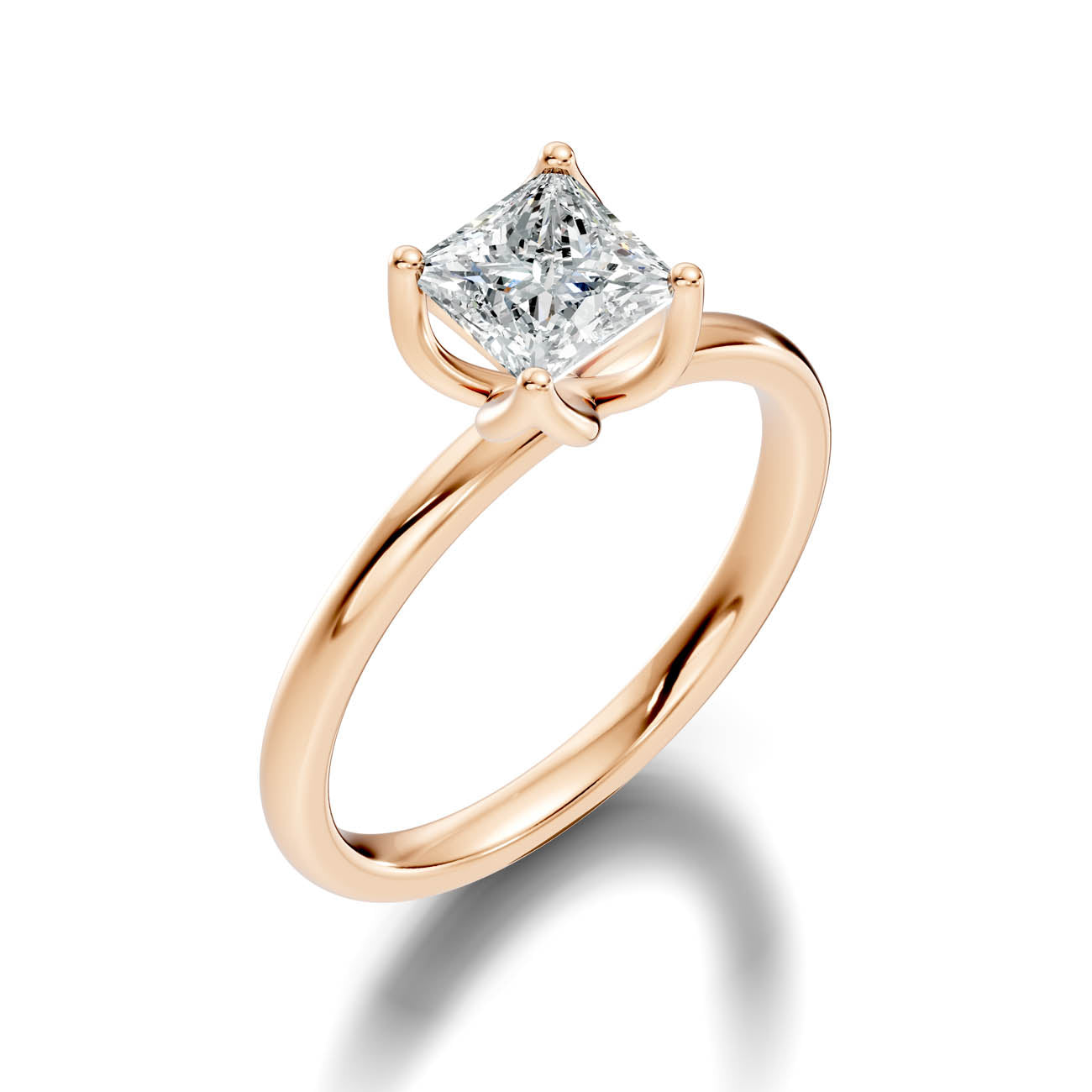 .50-1.50 Ct. Princess Cut Diamond Solitaire Ring with Four-Prong Setting (ja14-b copy) 9