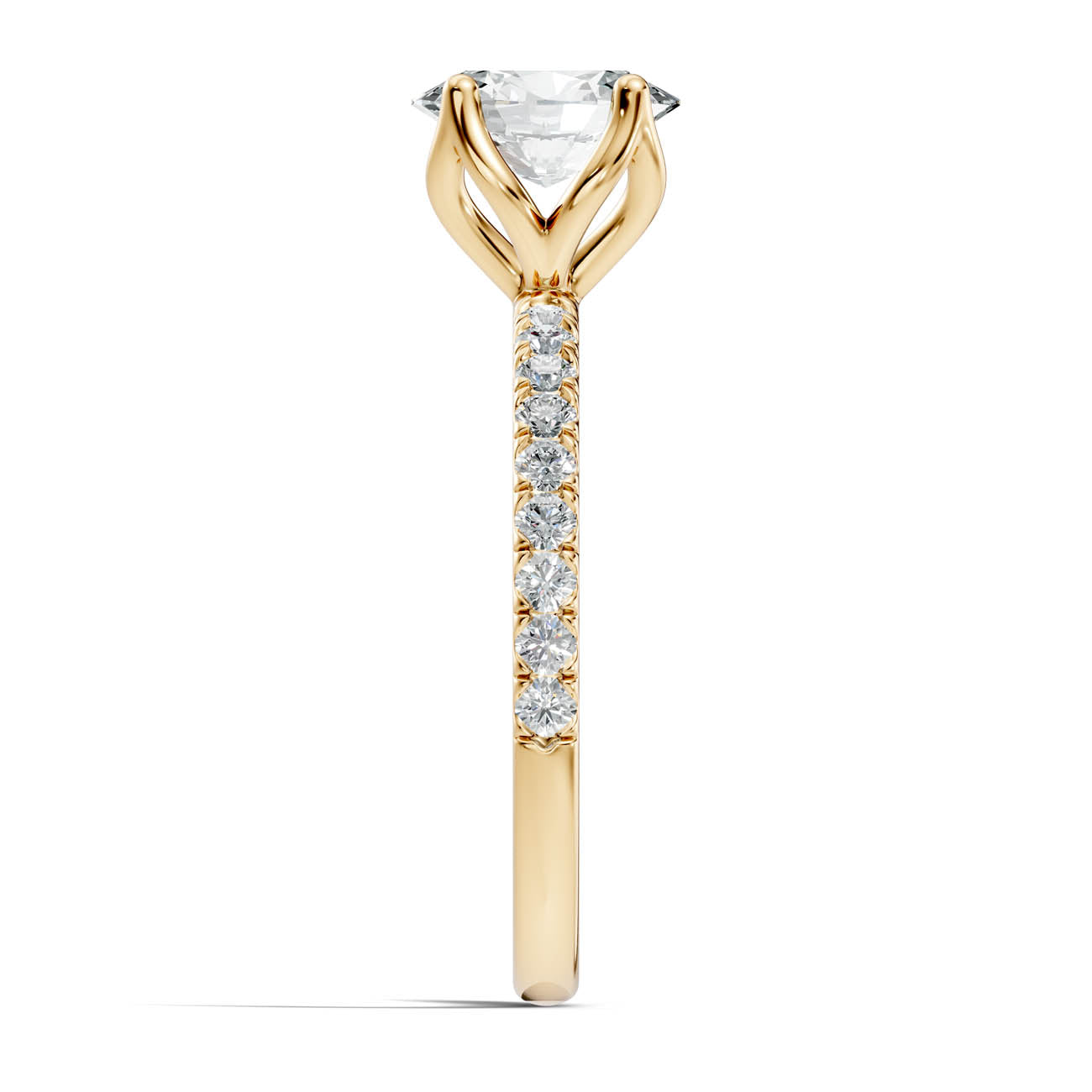 .50-1.50 Ct. Oval Diamond Solitaire Ring with Pavé Band and Four-Prong Setting (ja14-c) 15