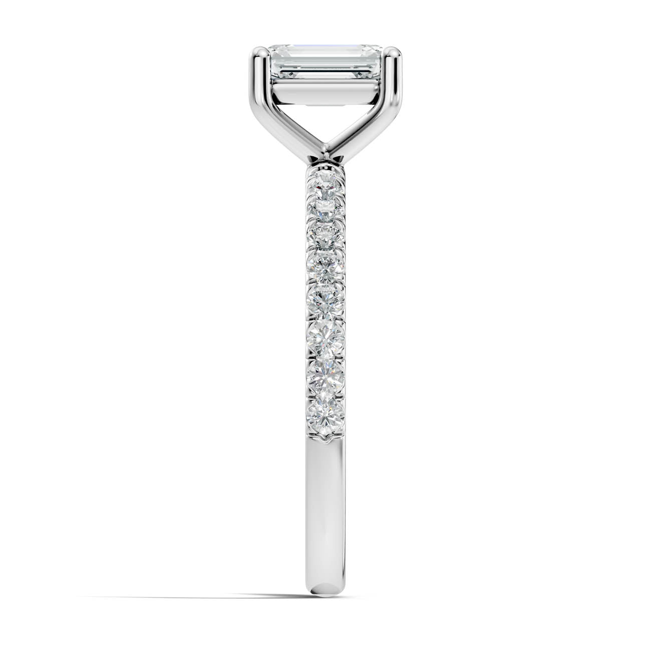 .50-1.50 CT Emerald Cut Diamond Ring with Pavé Band (ja16-c) 11