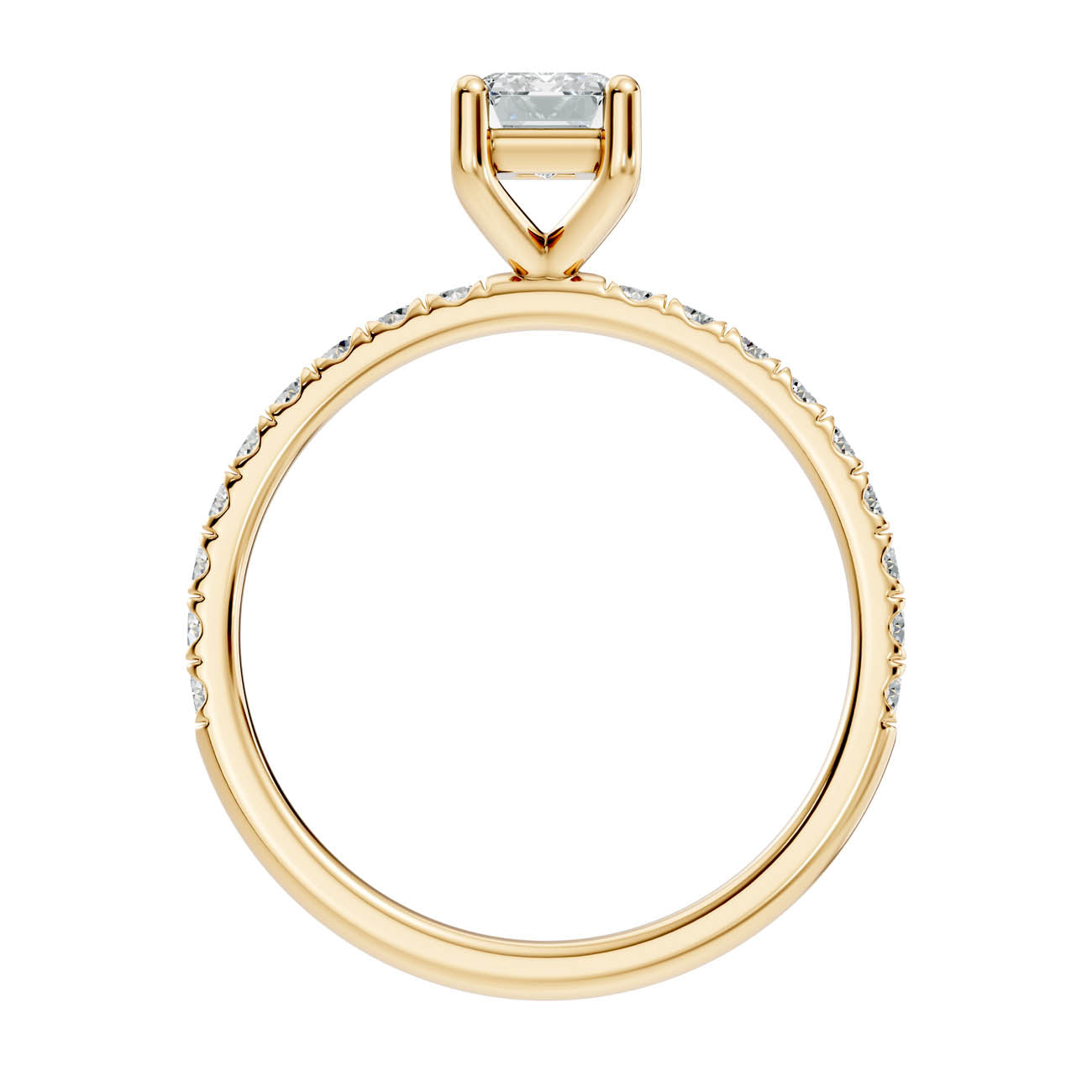 .50-1.50 CT Emerald Cut Diamond Ring with Pavé Band (ja16-c) 13
