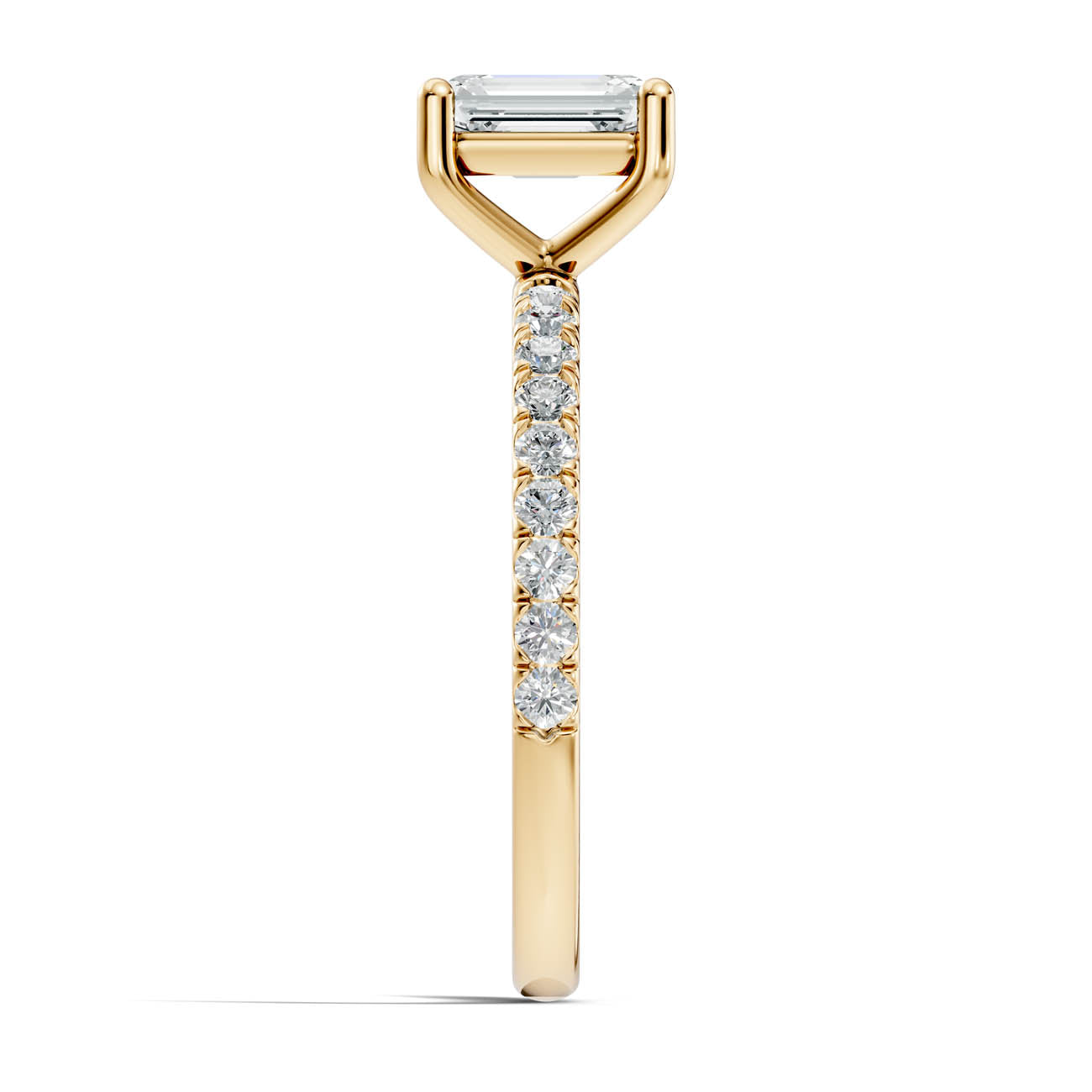.50-1.50 CT Emerald Cut Diamond Ring with Pavé Band (ja16-c) 15