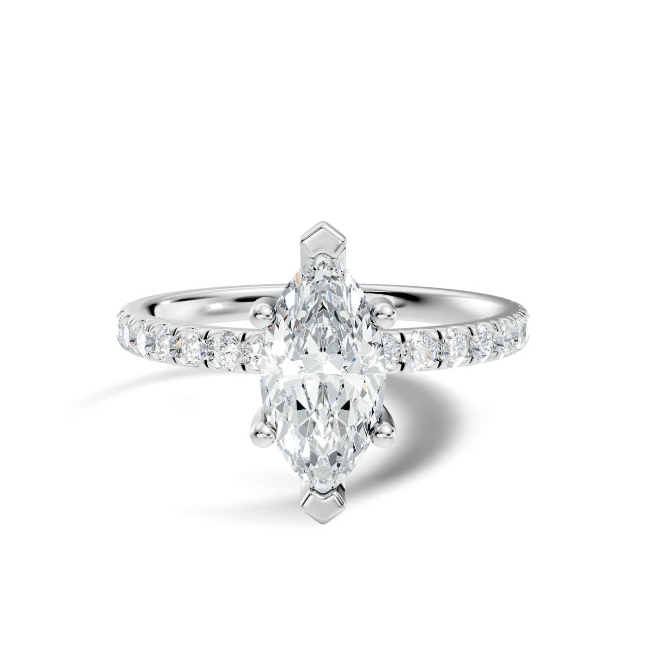 .50-1.50 Ct. Marquise Diamond Ring with Pavé Band (ja16-d) 11