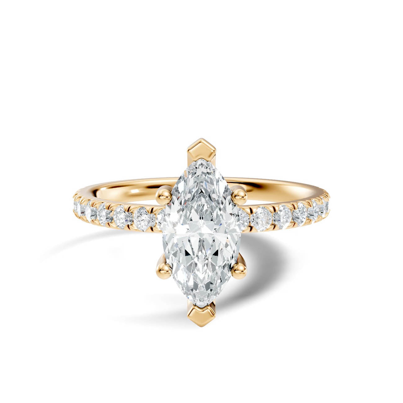 .50-1.50 Ct. Marquise Diamond Ring with Pavé Band (ja16-d) 3