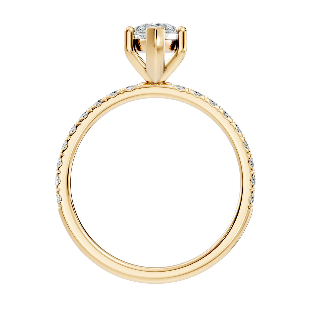 .50-1.50 Ct. Pear-Shaped Diamond Ring with Pavé Band (ja16-f) 13