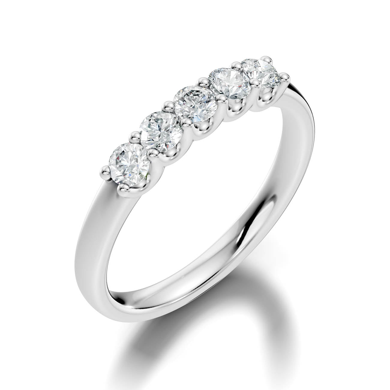 .50 Ct. Round Diamond Five-Stone Ring (18-a) 13