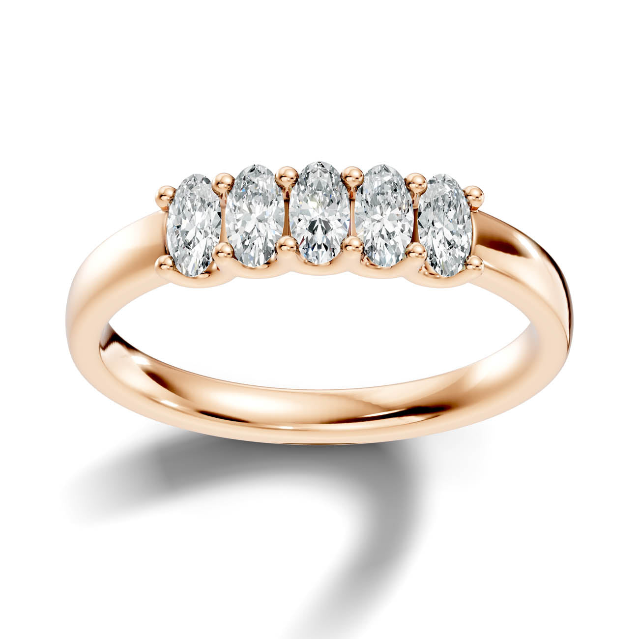 .50 Ct. Oval Diamond Five-Stone Ring (18-b) 7