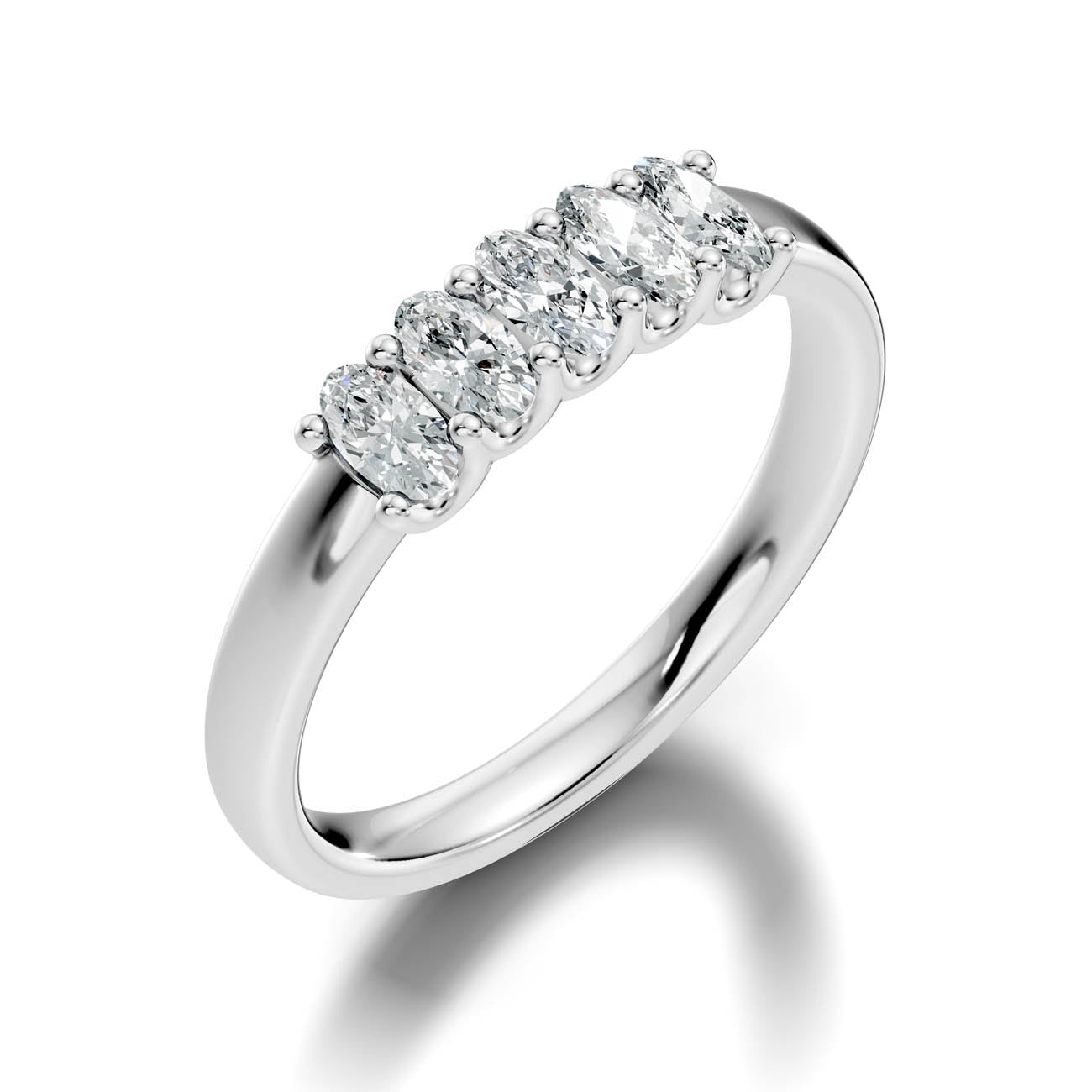 .50 Ct. Oval Diamond Five-Stone Ring (18-b) 13