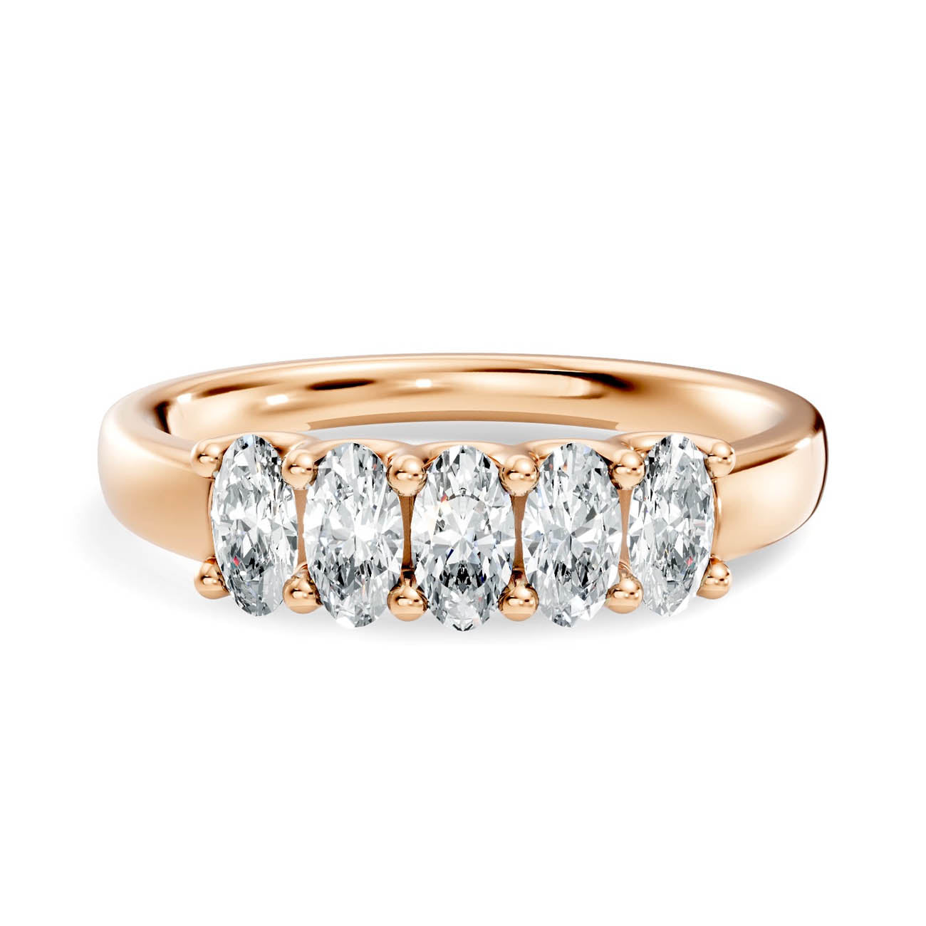.50 Ct. Oval Diamond Five-Stone Ring (18-b) 6
