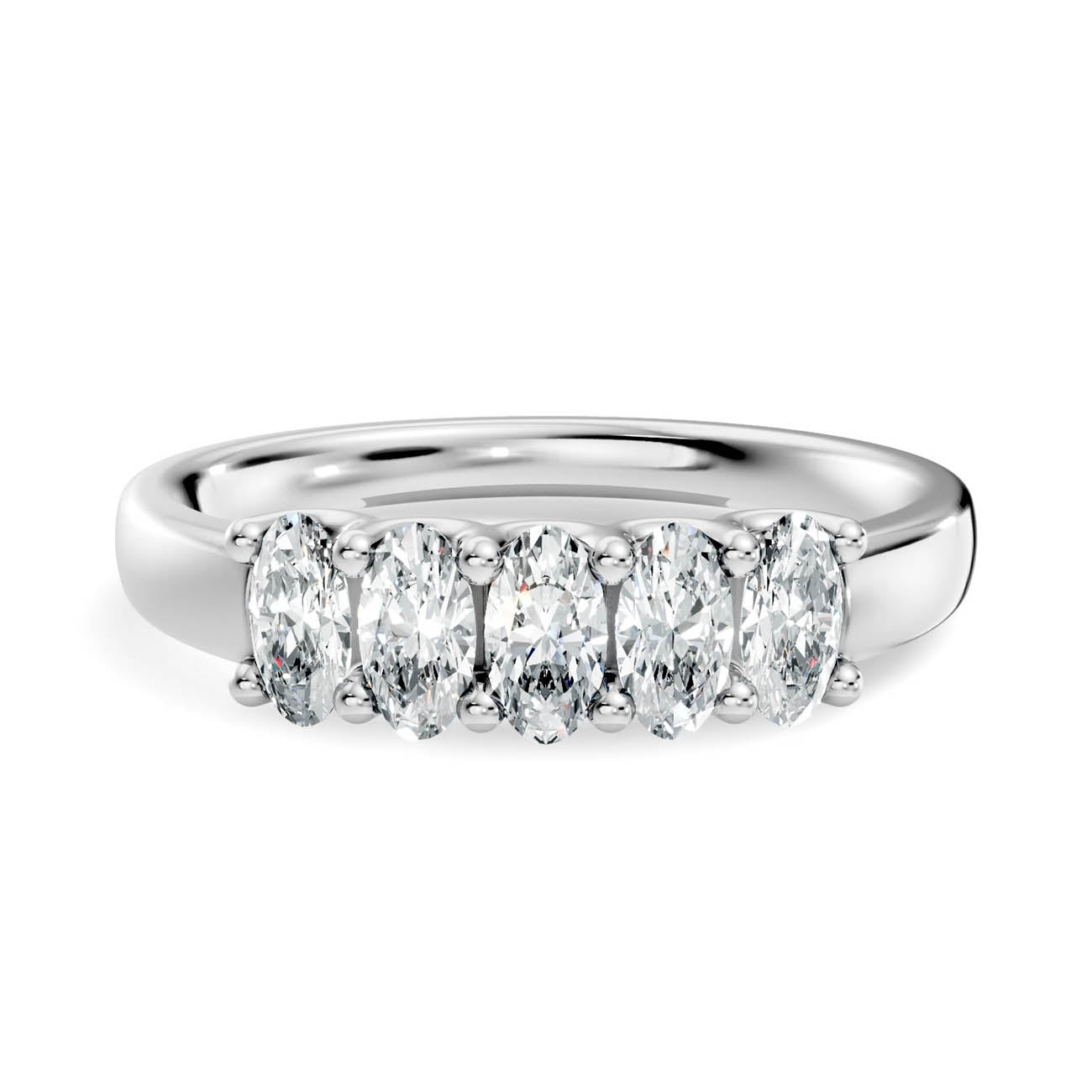 .50 Ct. Oval Diamond Five-Stone Ring (18-b) 10