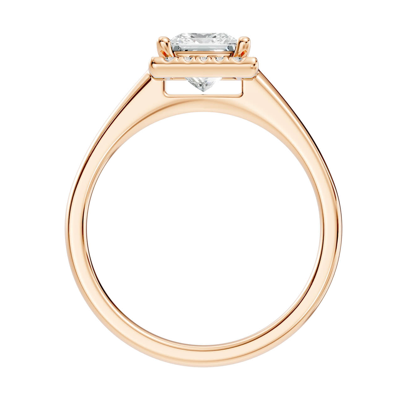.50-1.00 Ct. Princess Cut Diamond Halo Ring with Four-Prong Setting (ja1-b copy) 5