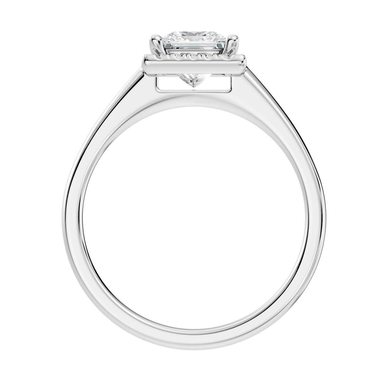 .50-1.00 Ct. Princess Cut Diamond Halo Ring with Four-Prong Setting (ja1-b copy) 11