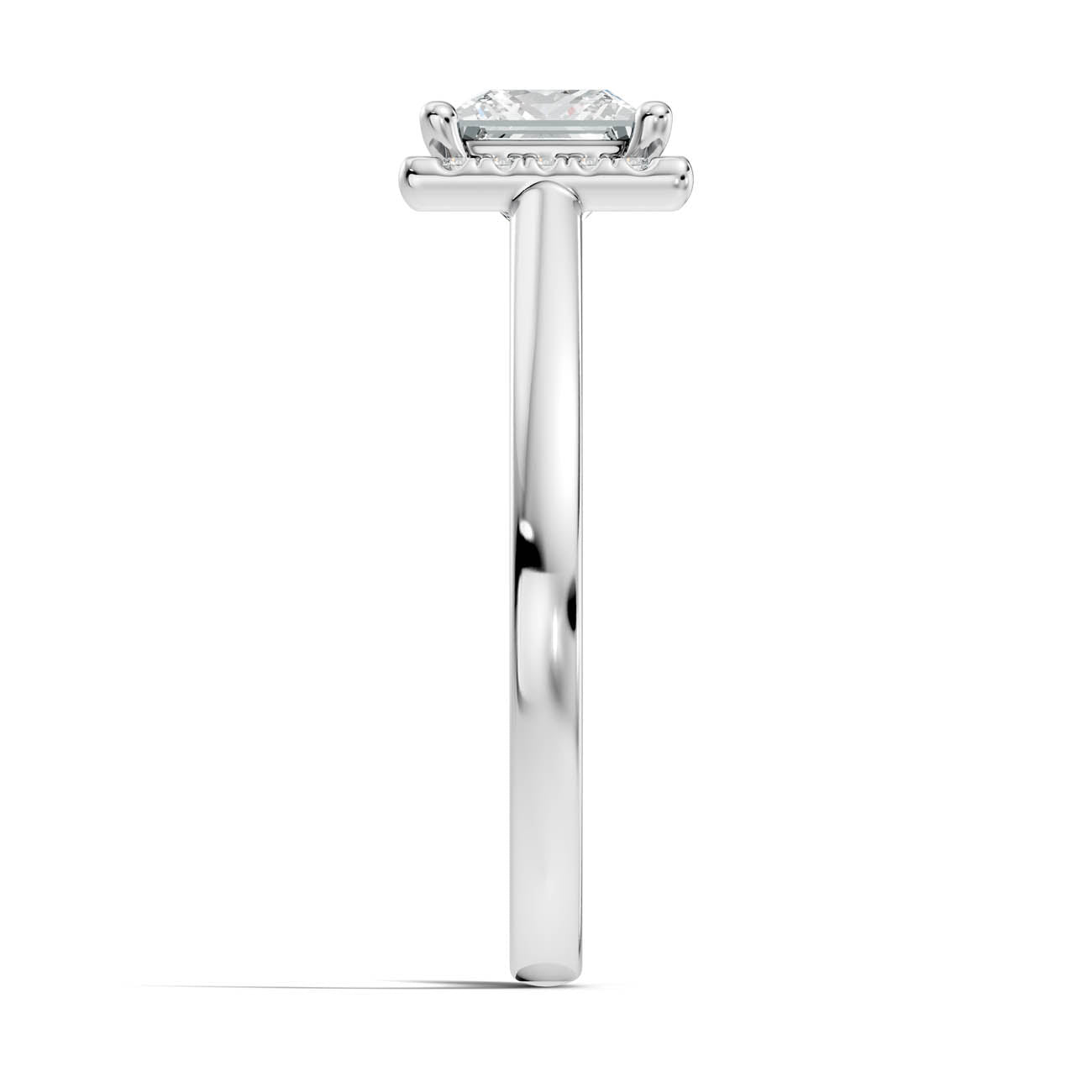 .50-1.00 Ct. Princess Cut Diamond Halo Ring with Four-Prong Setting (ja1-b copy) 12