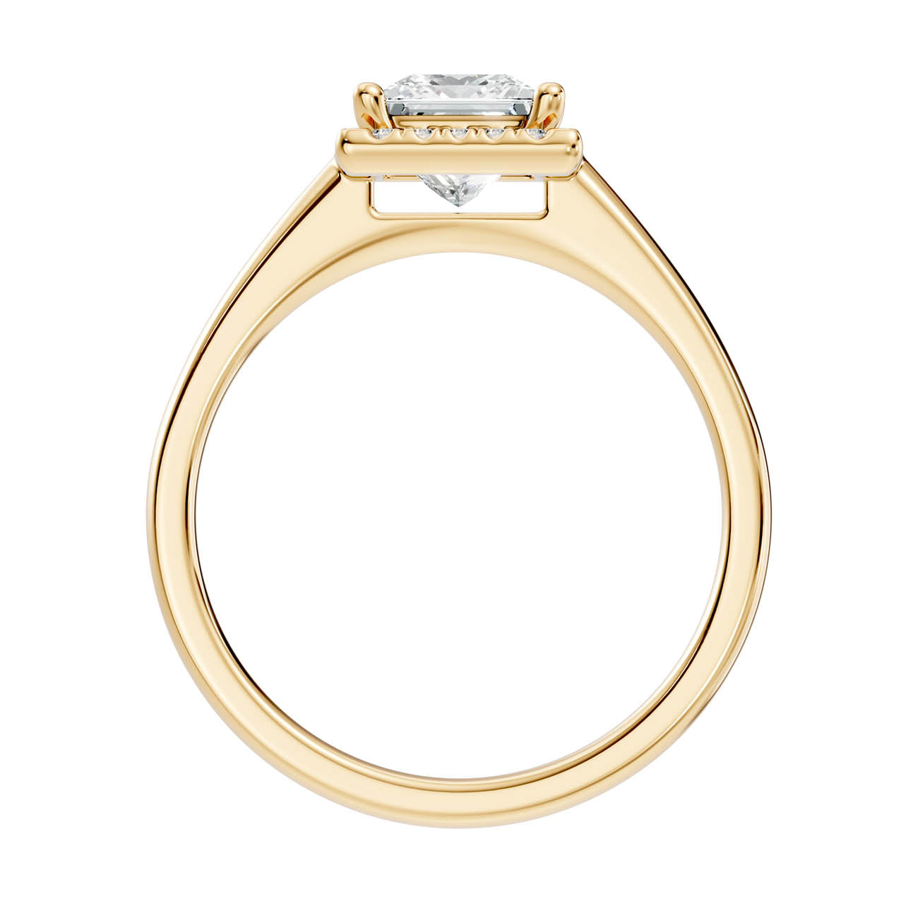 .50-1.00 Ct. Princess Cut Diamond Halo Ring with Four-Prong Setting (ja1-b copy) 14