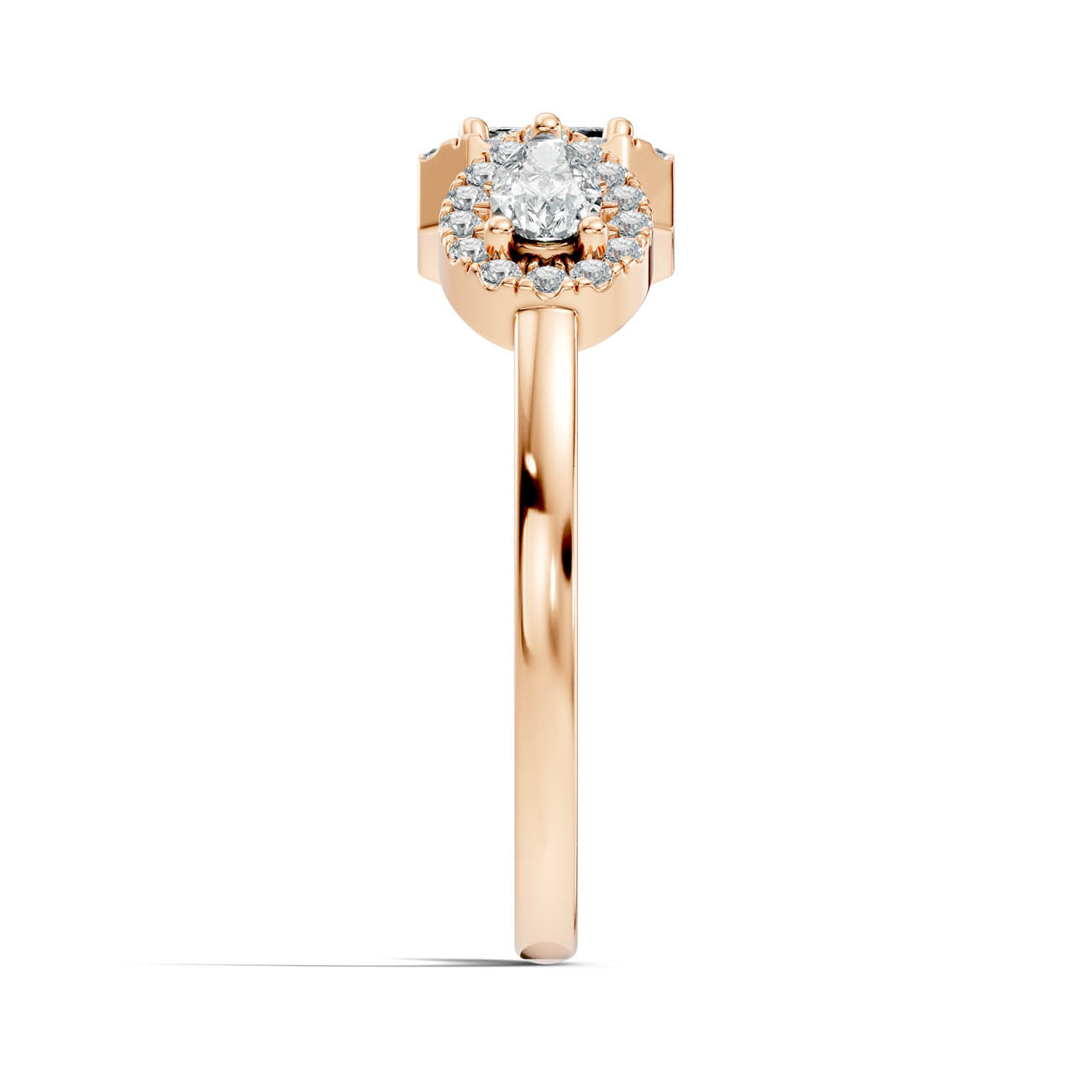 .35 Ct. Open Halo Diamond Bypass Ring with Dual Bezel Accents (ja9-a copy) 5