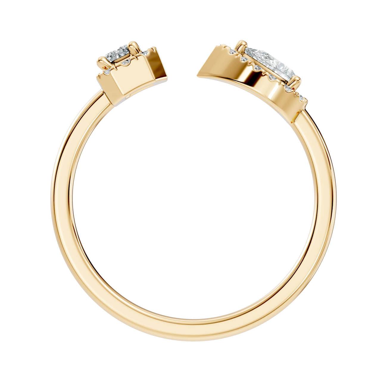 .35 Ct. Open Halo Diamond Bypass Ring with Dual Bezel Accents (ja9-a copy) 12