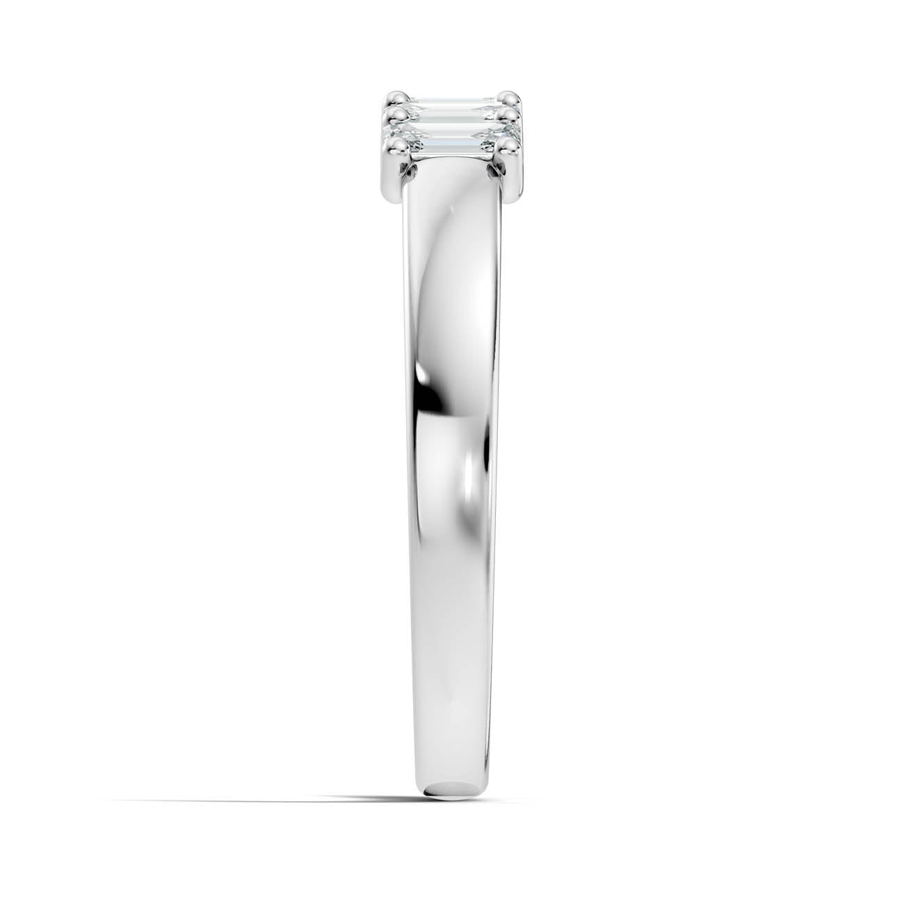 .50 Ct. Emerald Cut Diamond Five-Stone Ring (18-c) 12