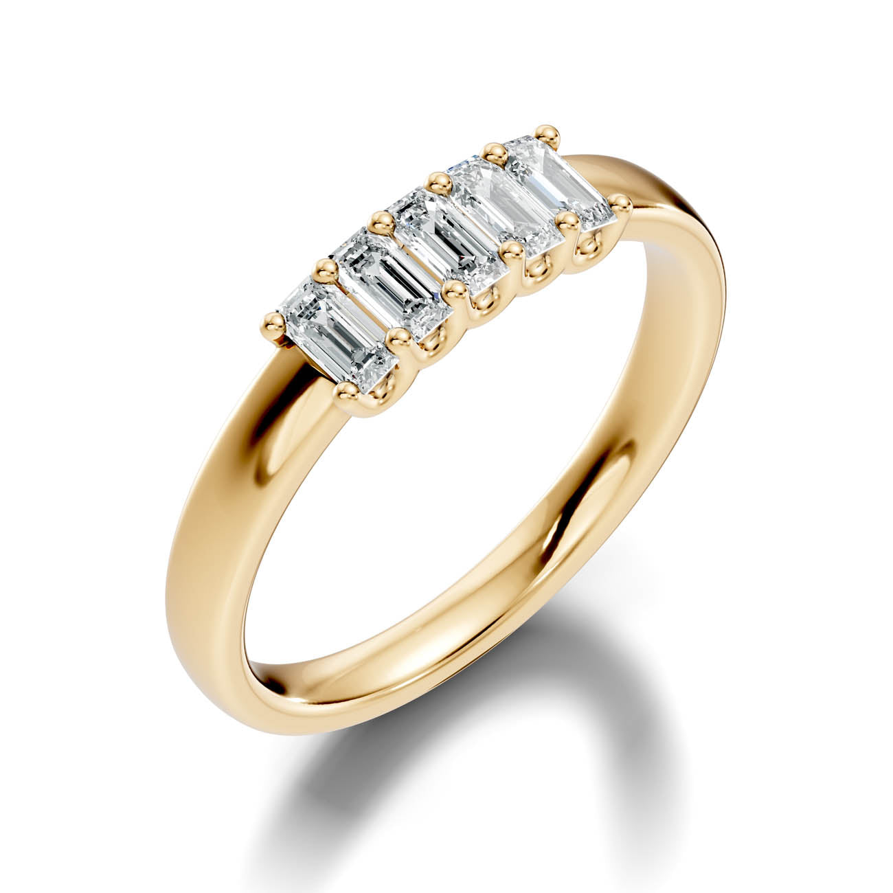 .50 Ct. Emerald Cut Diamond Five-Stone Ring (18-c)