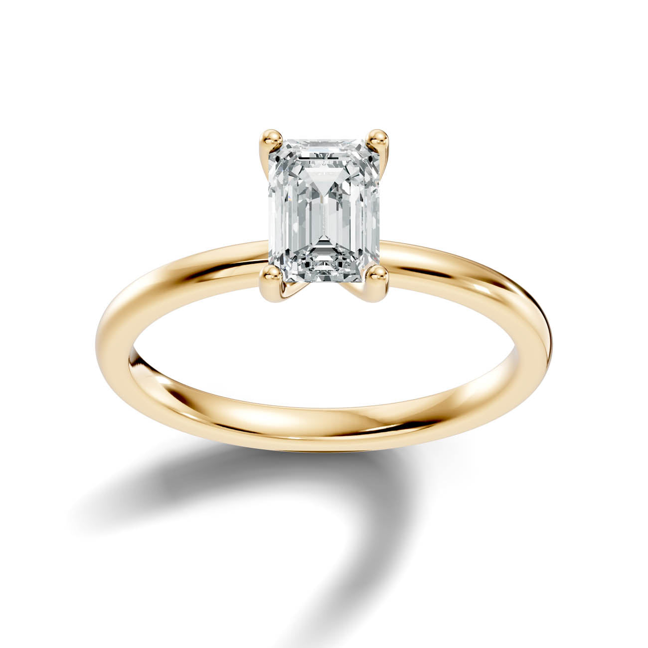 .50-1.50 Ct. Emerald-Cut Diamond Solitaire Ring with Four-Prong Setting (ja11-b copy) 4