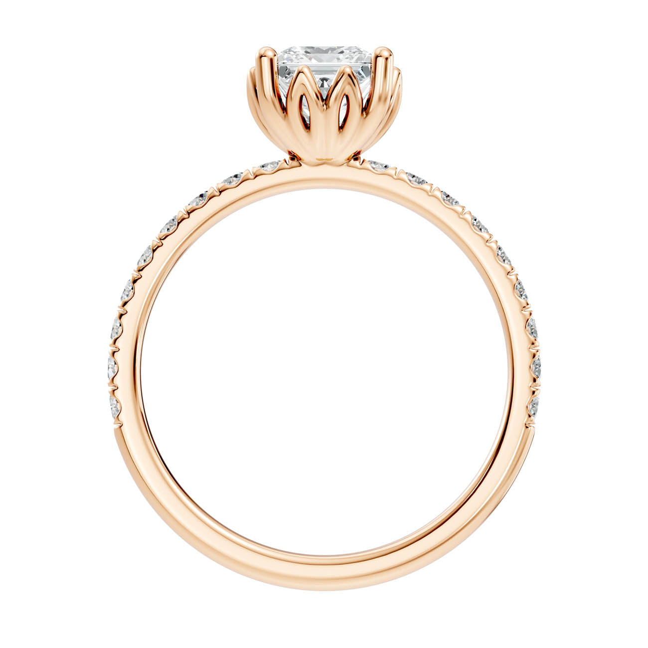 .50-1.50 Ct. Princess-Cut Diamond Ring with Diamond-Accented Band (ja13-b) 5