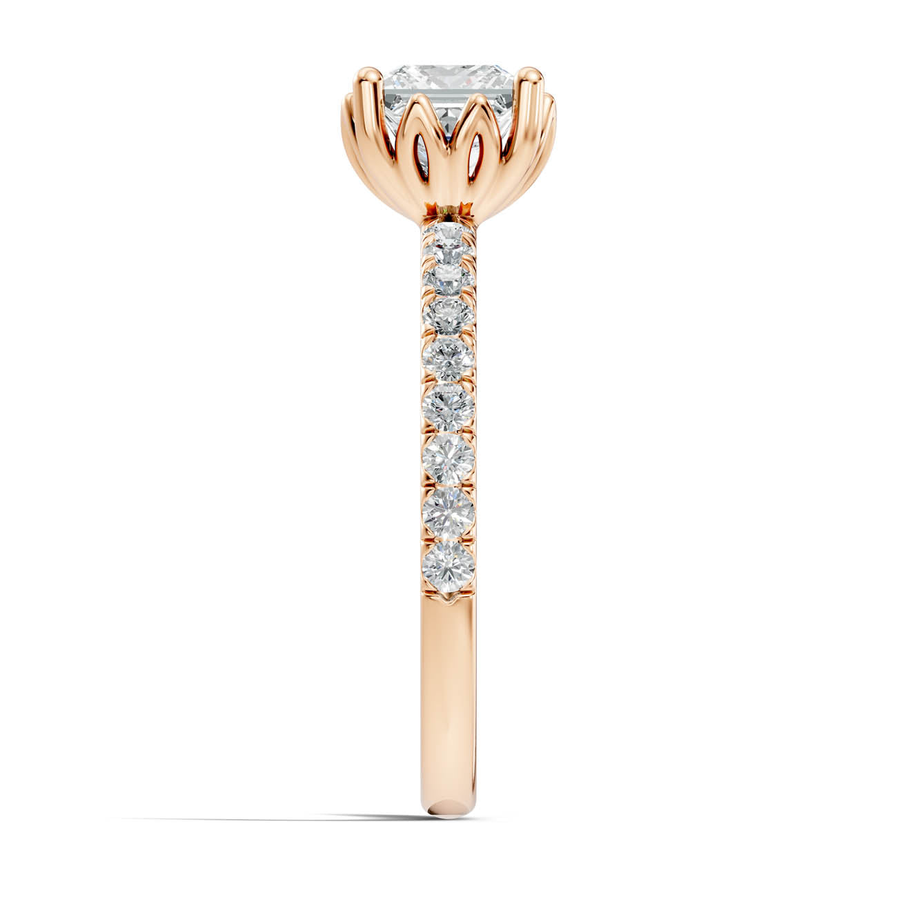 .50-1.50 Ct. Princess-Cut Diamond Ring with Diamond-Accented Band (ja13-b) 8