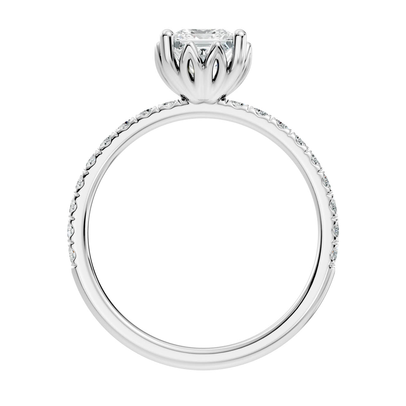 .50-1.50 Ct. Princess-Cut Diamond Ring with Diamond-Accented Band (ja13-b) 11