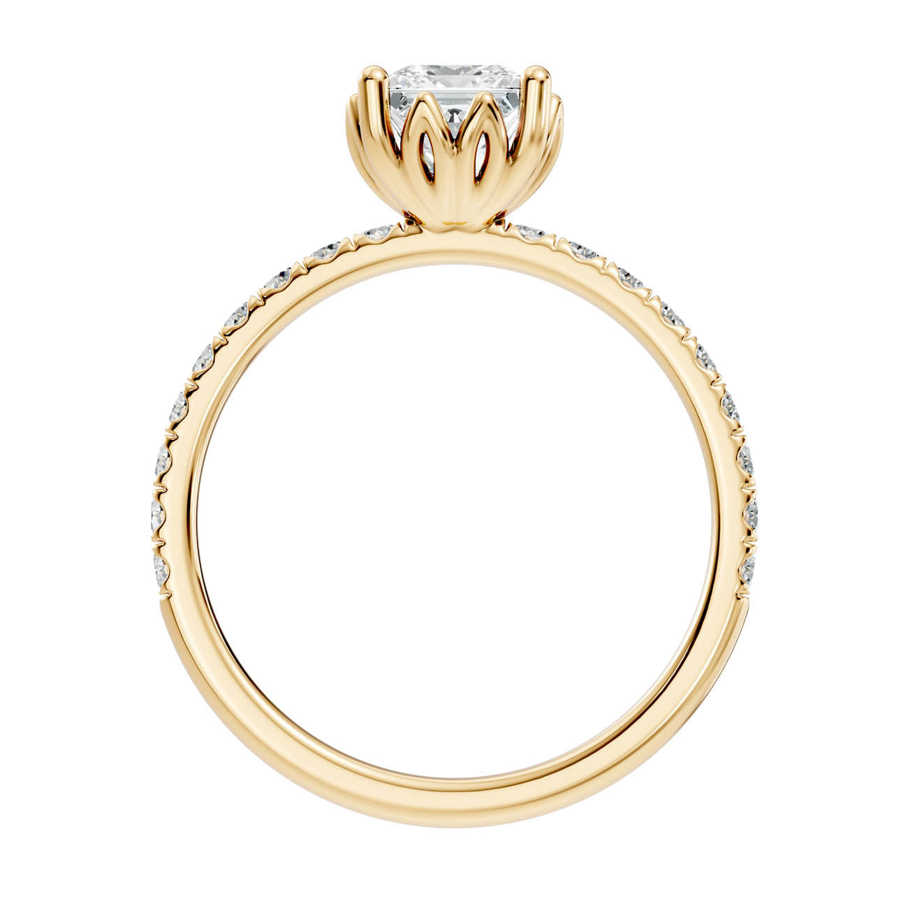 .50-1.50 Ct. Princess-Cut Diamond Ring with Diamond-Accented Band (ja13-b) 14