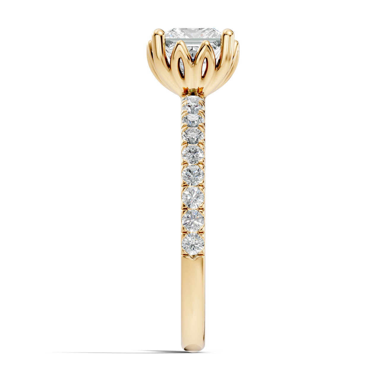 .50-1.50 Ct. Princess-Cut Diamond Ring with Diamond-Accented Band (ja13-b) 15
